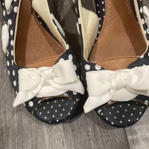 Sperry Southport Navy Polkadot Wedge Sandals - Picture 5 of 7